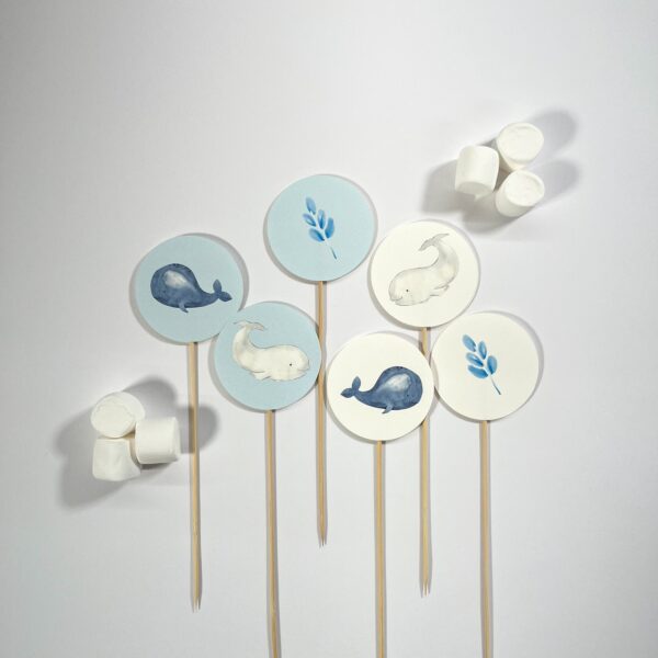 SET DECORAZIONI grande "BALENA" (6pz) - immagine 3