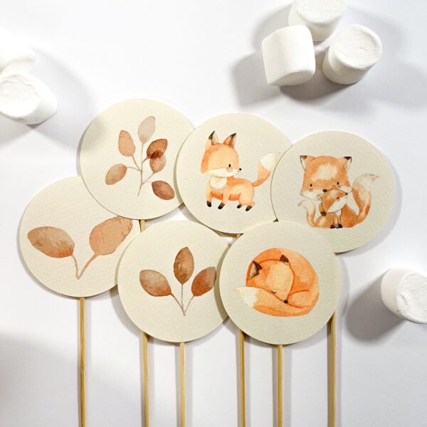 SET DECORAZIONI grande "VOLPE" (6pz) - immagine 2