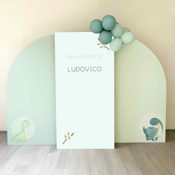 SET FOTOGRAFICO "DINOSAURO"  Rettangolo Centrale + 2 Mezzelune - immagine 4