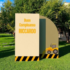 SET FOTOGRAFICO "LAVORI IN CORSO"  Rettangolo Centrale + 1 Mezzaluna