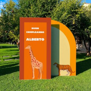 SET FOTOGRAFICO "SAFARI"  Rettangolo Centrale + 1 Mezzaluna