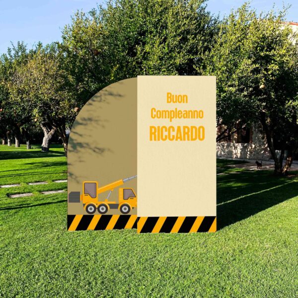 SET FOTOGRAFICO "LAVORI IN CORSO"  Rettangolo Centrale + 1 Mezzaluna - immagine 2