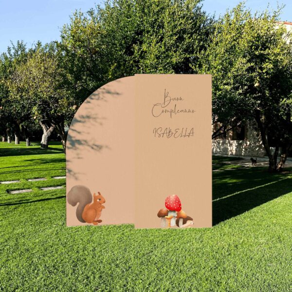SET FOTOGRAFICO "ANIMALI DEL BOSCO"  Rettangolo Centrale + 1 Mezzaluna - immagine 2