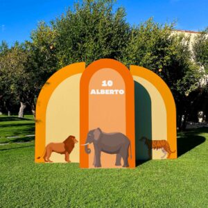 SET FOTOGRAFICO "SAFARI"    Arco centrale + 2 Mezzelune