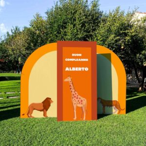 SET FOTOGRAFICO "SAFARI"  Rettangolo Centrale + 2 Mezzelune