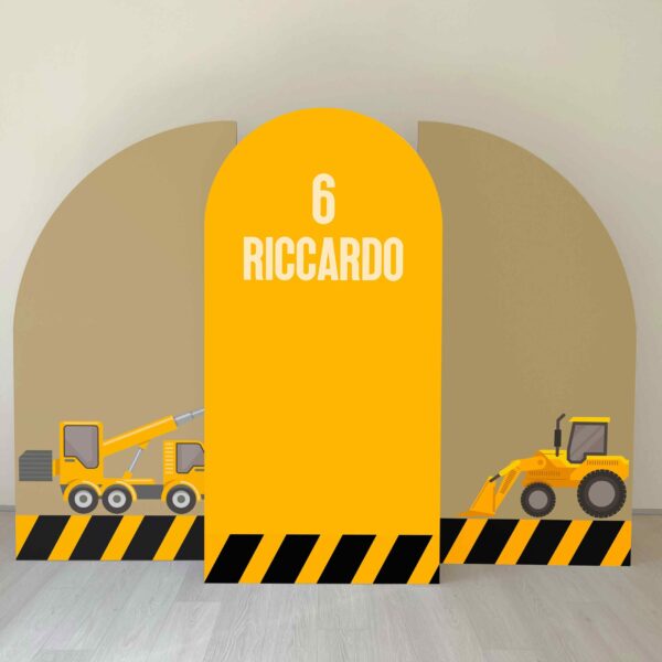 SET FOTOGRAFICO "LAVORI IN CORSO"    Arco centrale + 2 Mezzelune - immagine 2