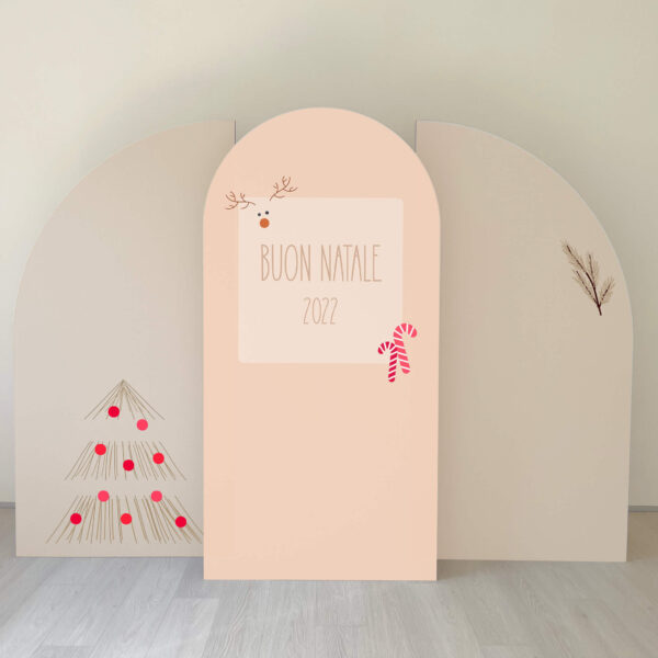 SET FOTOGRAFICO "NATALE STILIZZATO"    Arco centrale + 2 Mezzelune