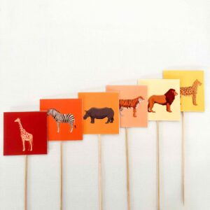 SET DECORAZIONI grande "SAFARI" (6pz)