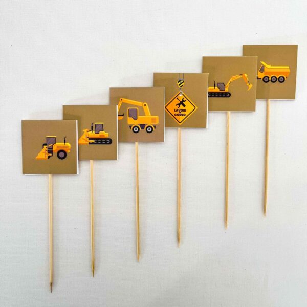 SET DECORAZIONI piccolo "LAVORI IN CORSO" (6pz)