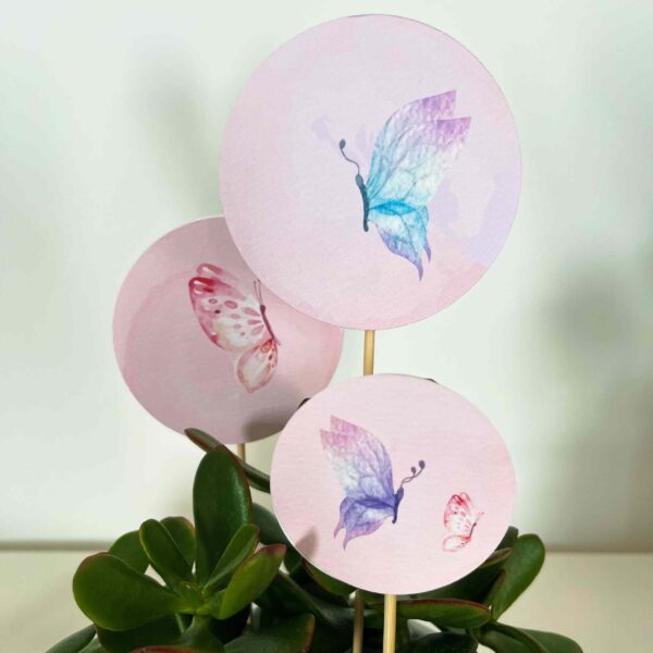 SET DECORAZIONI grande "FARFALLE" (6pz) - immagine 2