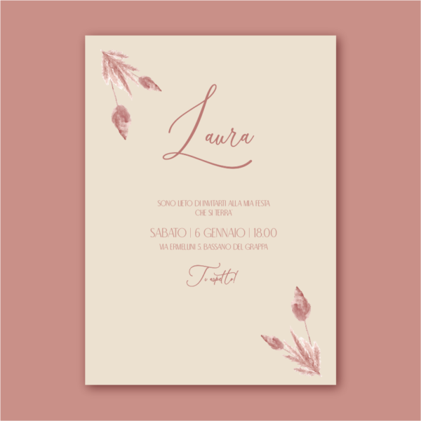 INVITO DIGITALE "ROSA ANTICO"