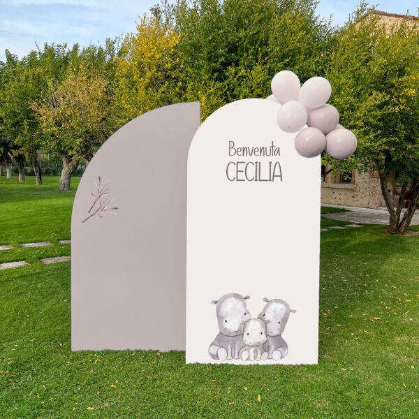 SET FOTOGRAFICO "IPPOPOTAMI"    Arco centrale + 1 Mezzaluna - immagine 2
