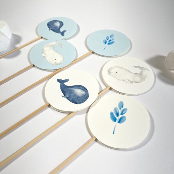 SET DECORAZIONI grande "BALENA" (6pz) - immagine 2
