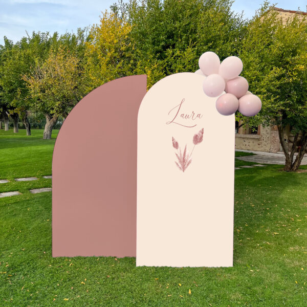 SET FOTOGRAFICO "ROSA ANTICO"    Arco centrale + 1 Mezzaluna
